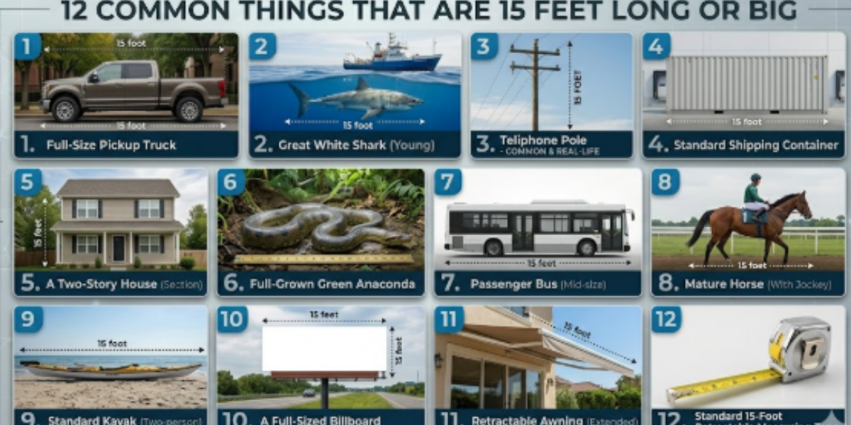 12 Common Things That Are 15 Feet Long or Big