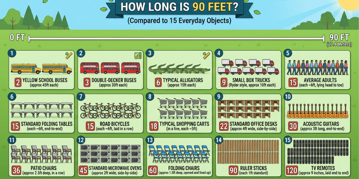How Long Is 90 Feet? (Compared to 15 Everyday Objects)